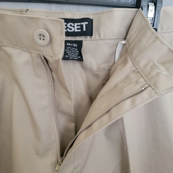 Cargo Cotton Pants, Size 38/30, Beige - Picture 4 of 7